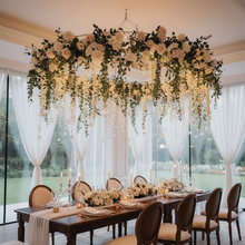 Load image into Gallery viewer, Flower ring ceiling decoration for anniversary dinner 
