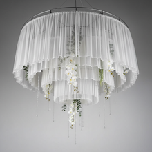 Load image into Gallery viewer, metal ring ceiling decoration for luxury wedding idea
