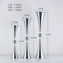 Load image into Gallery viewer, Silver Centerpieces wedding party rental decor 
