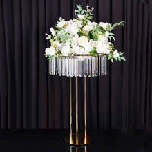 Load image into Gallery viewer, Gold Crystal Flower Stand Centerpieces for wedding event
