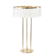 Load image into Gallery viewer, Gold Crystal Flower Stand Centerpieces for indoor wedding event

