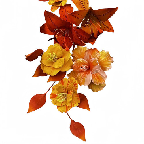 Giant flower retail storefront window display