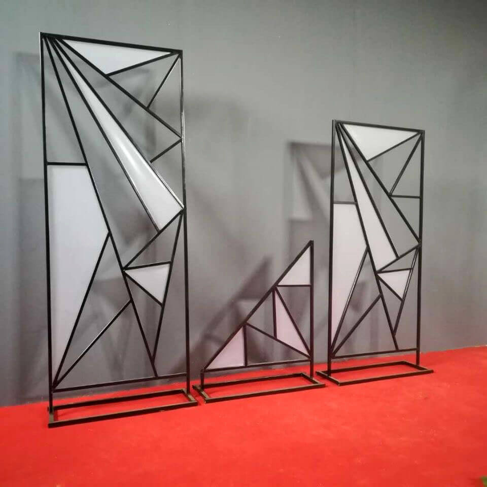 stylish black metal backdrop for luxury events
