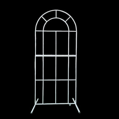 white metal backdrop stand