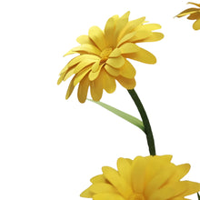 Load image into Gallery viewer, yellow daisy paper flower window display 
