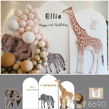 Load image into Gallery viewer, safari-jungle-theme-party-backdrop-decorations
