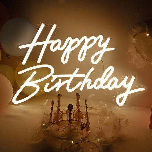 Happy birthday led neon sign for party planner