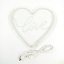 Load image into Gallery viewer, Customizable LED neon sign love heart design for party and home decorations with multiple color options
