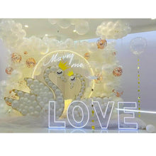 Load image into Gallery viewer, LOVE LED neon sign Valentine's Day party decoration in pink and red romantic lighting
