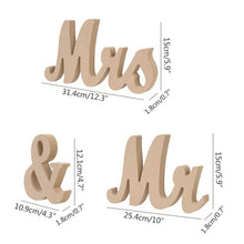 Load image into Gallery viewer, Wedding Decoration Wooden Mr &amp; Mrs Desktop Ornaments
