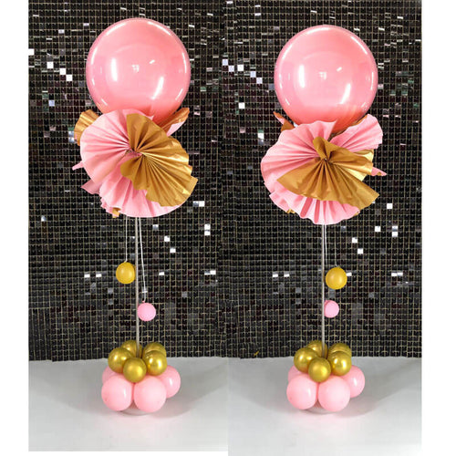 Pink balloon column kits baby shower decor