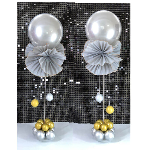 DIY silver balloon column stand kits