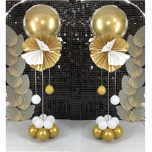 Load image into Gallery viewer, Golden balloon column kits for 50th birthday party
