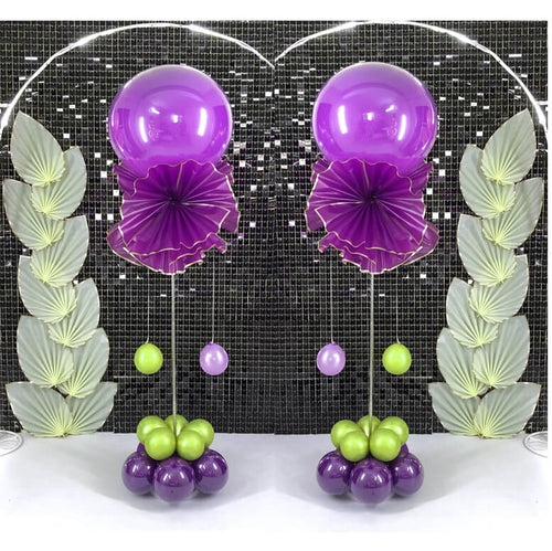 purple-balloon-column-stand-for-holiday-party