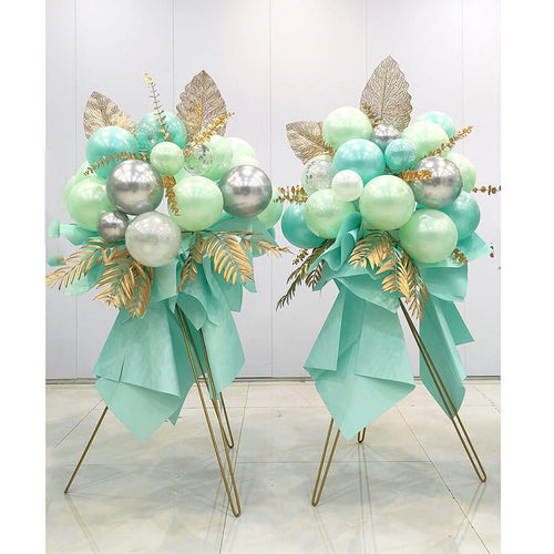 Alice blue balloon stand bouquets for baby showers 
