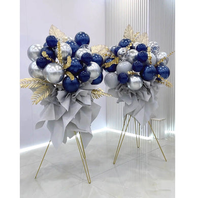 blue balloon stand bouquets for retirement party