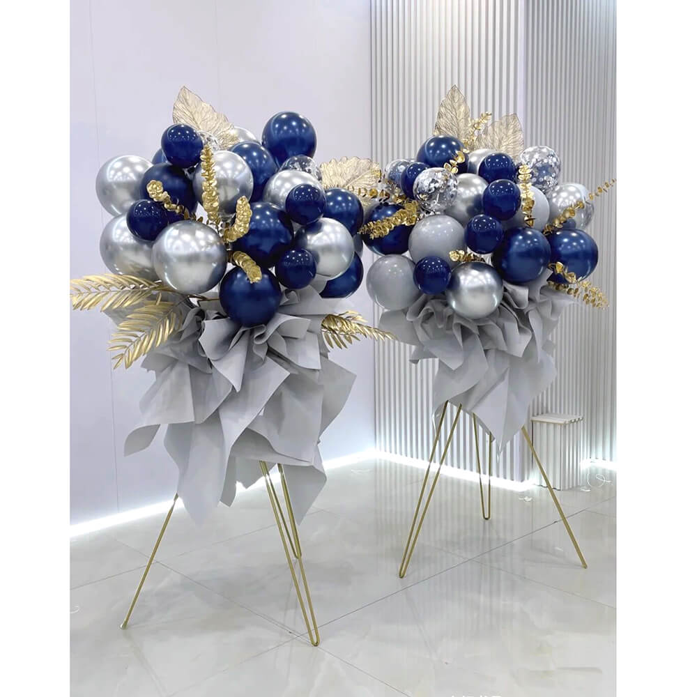 blue balloon stand bouquets for retirement party