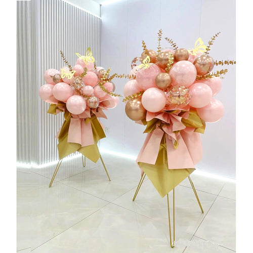 Pink balloon stand bouquets for bridal shower