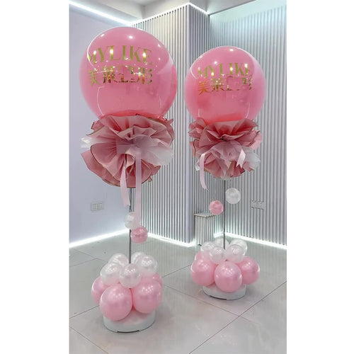 pink balloon column kits for baby shower decor