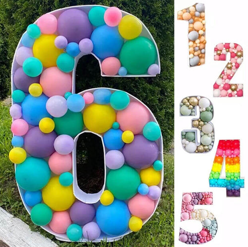 6 balloon mosaic number