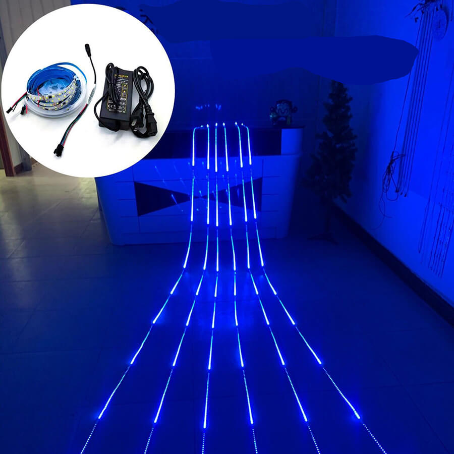 Meteor blue led light strip for a party