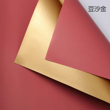 Load image into Gallery viewer, Red-golden-flower-gift-wrapping-paper
