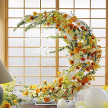 Load image into Gallery viewer, moon shaped floral backdrop 
