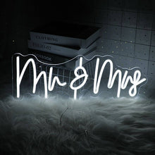 Load image into Gallery viewer, Personalized MR &amp; MRS LED neon sign for engagement parties
