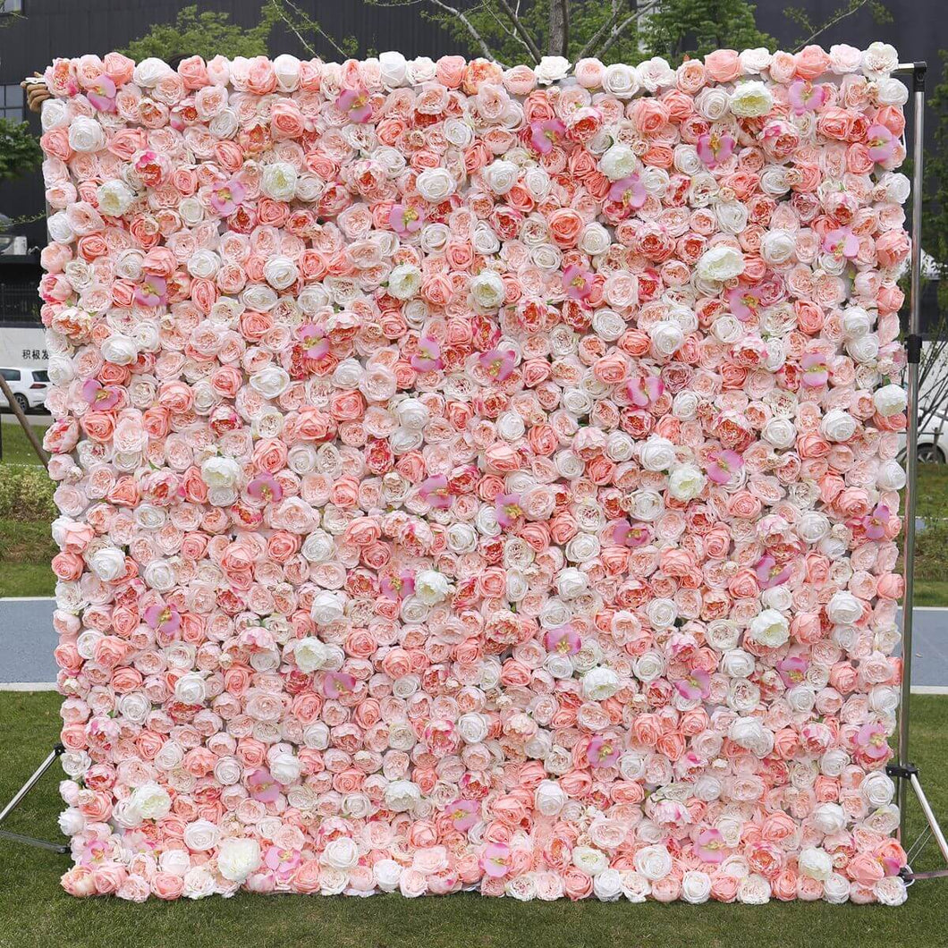 3d artificial pink rose flower wall backdrop for home decor 