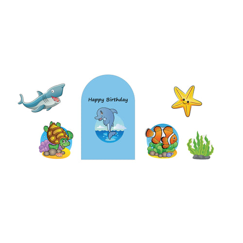 Party backdrop for ocean theme party