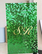 Load image into Gallery viewer, Greent shimmer wall backdrop for Christmas Day
