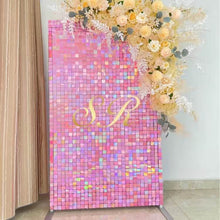Load image into Gallery viewer, Stunning pink shimmer wall backdrop for theme party
