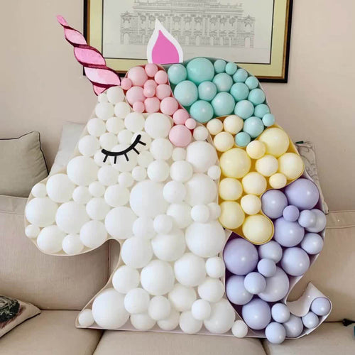 unicorn balloon mosaic for birthday party 